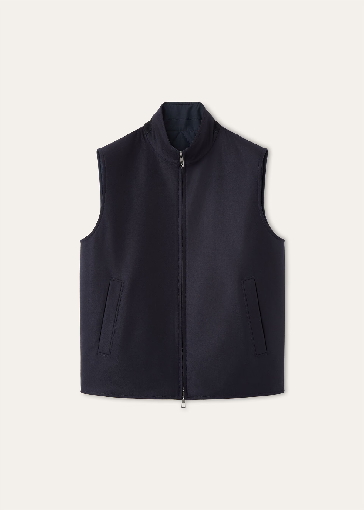 Men's Lightweight Stand Collar Zip Vest - Casual Sleeveless Jacket with Pockets, Versatile Layering Outerwear